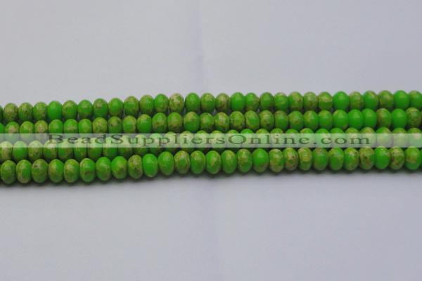 CDE2659 15.5 inches 10*14mm rondelle dyed sea sediment jasper beads