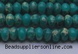 CDE2665 15.5 inches 7*10mm rondelle dyed sea sediment jasper beads