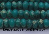 CDE2666 15.5 inches 8*12mm rondelle dyed sea sediment jasper beads