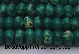 CDE2674 15.5 inches 8*12mm rondelle dyed sea sediment jasper beads