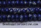 CDE2680 15.5 inches 5*8mm rondelle dyed sea sediment jasper beads