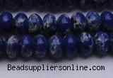 CDE2683 15.5 inches 10*14mm rondelle dyed sea sediment jasper beads