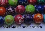 CDE2691 15.5 inches 10mm round mixed color sea sediment jasper beads