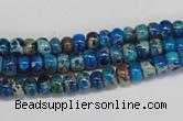 CDE274 15.5 inches 4*6mm rondelle dyed sea sediment jasper beads