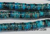 CDE276 15.5 inches 2*8mm heishi dyed sea sediment jasper beads