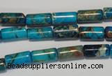 CDE279 15.5 inches 6*12mm tube dyed sea sediment jasper beads