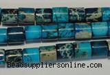 CDE280 15.5 inches 8*8mm tube dyed sea sediment jasper beads