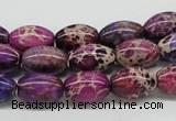 CDE31 15.5 inches 10*14mm rice dyed sea sediment jasper beads