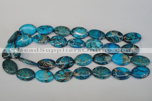 CDE317 15.5 inches 18*25mm oval dyed sea sediment jasper beads