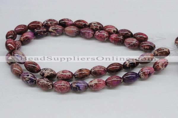 CDE32 15.5 inches 13*18mm rice dyed sea sediment jasper beads