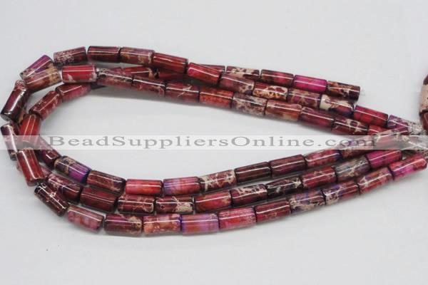 CDE34 15.5 inches 8*16mm column dyed sea sediment jasper beads