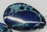 CDE346 Top-drilled 40*60mm flat teardrop dyed sea sediment jasper beads