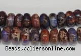 CDE371 15.5 inches 6*10mm rondelle dyed sea sediment jasper beads