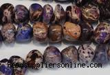 CDE391 15.5 inches 8*12mm nugget dyed sea sediment jasper beads