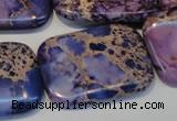 CDE442 15.5 inches 25*35mm rectangle dyed sea sediment jasper beads