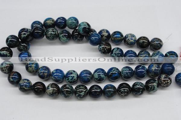 CDE47 15.5 inches 16mm round dyed sea sediment jasper beads wholesale