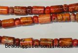 CDE505 3*6mm rondelle & 6*9mm tube dyed sea sediment jasper beads