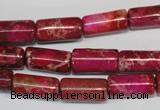 CDE594 15.5 inches 8*16mm tube dyed sea sediment jasper beads