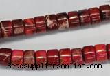 CDE596 15.5 inches 4*8mm tube dyed sea sediment jasper beads