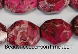 CDE615 15.5 inches 18*24mm faceted nugget dyed sea sediment jasper beads