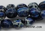 CDE63 15.5 inches 12*15mm nuggets dyed sea sediment jasper beads