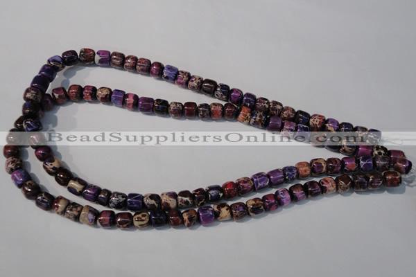 CDE705 15.5 inches 6*8mm nuggets dyed sea sediment jasper beads