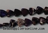 CDE719 15.5 inches 8*8mm triangle dyed sea sediment jasper beads