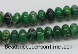 CDE72 15.5 inches 6*10mm rondelle dyed sea sediment jasper beads