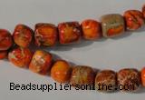 CDE732 15.5 inches 6*7mm – 8*9mm nuggets dyed sea sediment jasper beads