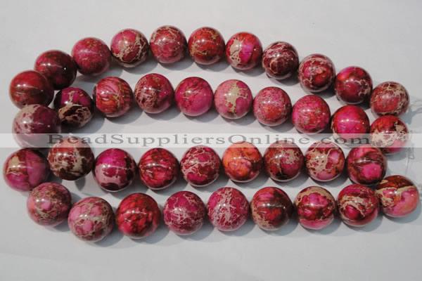 CDE764 15.5 inches 20mm round dyed sea sediment jasper beads