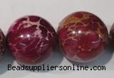 CDE765 15.5 inches 24mm round dyed sea sediment jasper beads