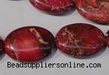 CDE783 15.5 inches 18*25mm oval dyed sea sediment jasper beads