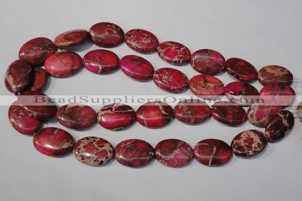 CDE783 15.5 inches 18*25mm oval dyed sea sediment jasper beads