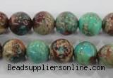 CDE805 15.5 inches 12mm round dyed sea sediment jasper beads wholesale