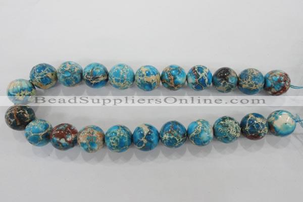 CDE808 15.5 inches 18mm round dyed sea sediment jasper beads wholesale