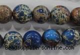 CDE815 15.5 inches 12mm round dyed sea sediment jasper beads wholesale