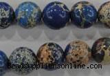 CDE816 15.5 inches 14mm round dyed sea sediment jasper beads wholesale