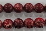 CDE825 15.5 inches 14mm round dyed sea sediment jasper beads wholesale