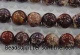 CDE843 15.5 inches 10mm round dyed sea sediment jasper beads wholesale