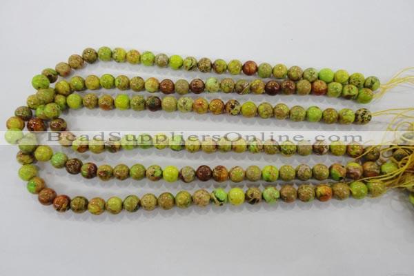 CDE862 15.5 inches 8mm round dyed sea sediment jasper beads wholesale