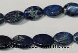 CDE913 15.5 inches 10*14mm oval dyed sea sediment jasper beads