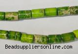 CDE919 15.5 inches 6*8mm tube dyed sea sediment jasper beads