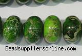 CDE928 15.5 inches 12*18mm rondelle dyed sea sediment jasper beads