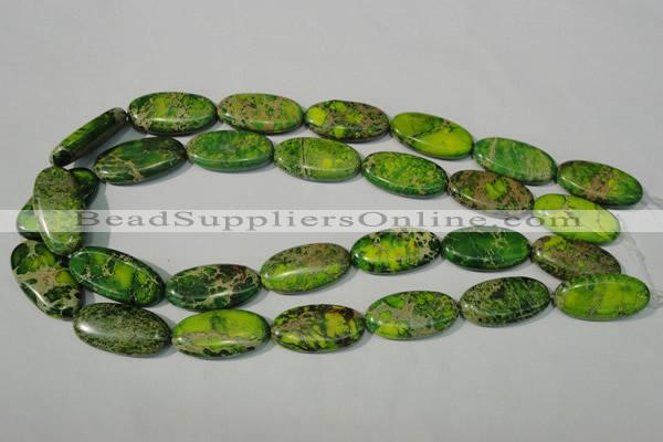 CDE941 15.5 inches 15*30mm oval dyed sea sediment jasper beads