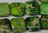 CDE946 15.5 inches 18*18mm square dyed sea sediment jasper beads