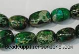 CDE960 15.5 inches 10*13mm nuggets dyed sea sediment jasper beads