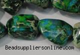 CDE961 15.5 inches 18*20mm nuggets dyed sea sediment jasper beads