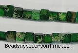 CDE969 15.5 inches 6*6mm cube dyed sea sediment jasper beads