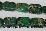 CDE974 15.5 inches 12*16mm rectangle dyed sea sediment jasper beads