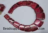 CDE992 Top drilled 18*25mm - 27*35mm trapezoid sea sediment jasper beads